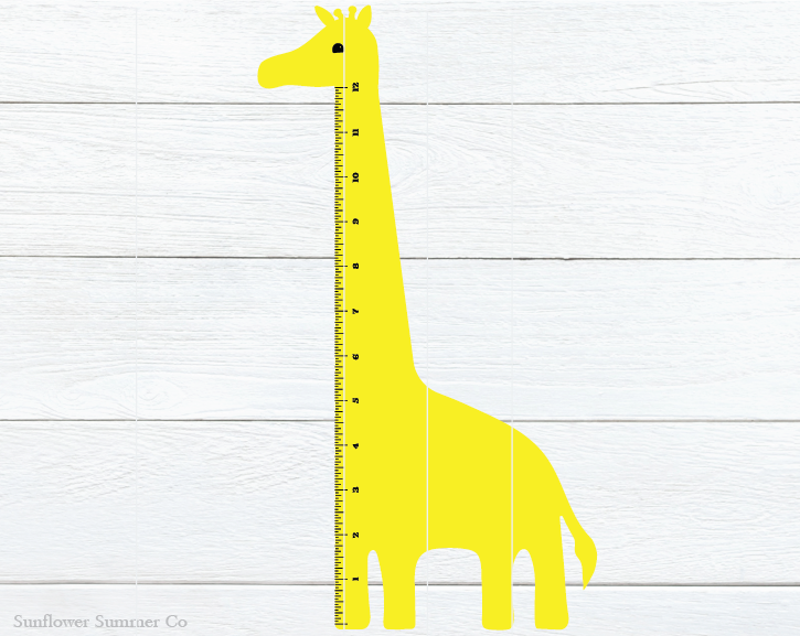 Cute Giraffe Ruler for laser cutter
