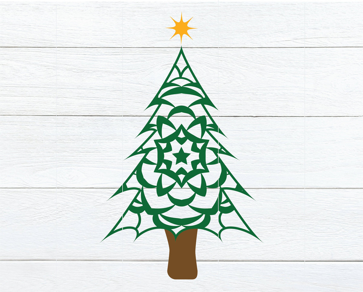 Mandala Christmas Tree SVG