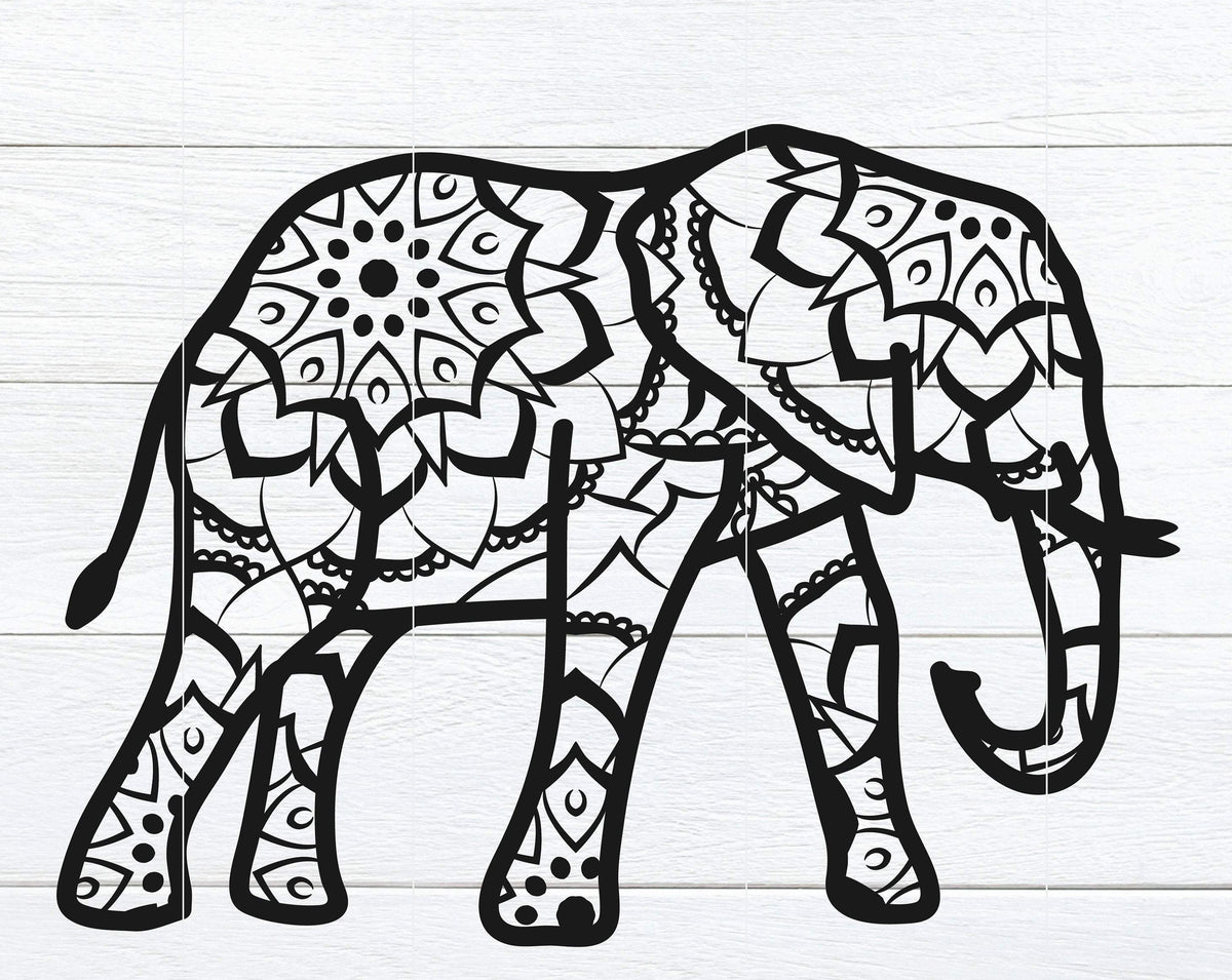 Elephant Mandala SVG